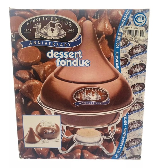Hershey's Kisses Ceramic Fondue Set for 4 New - Picture 6 of 10